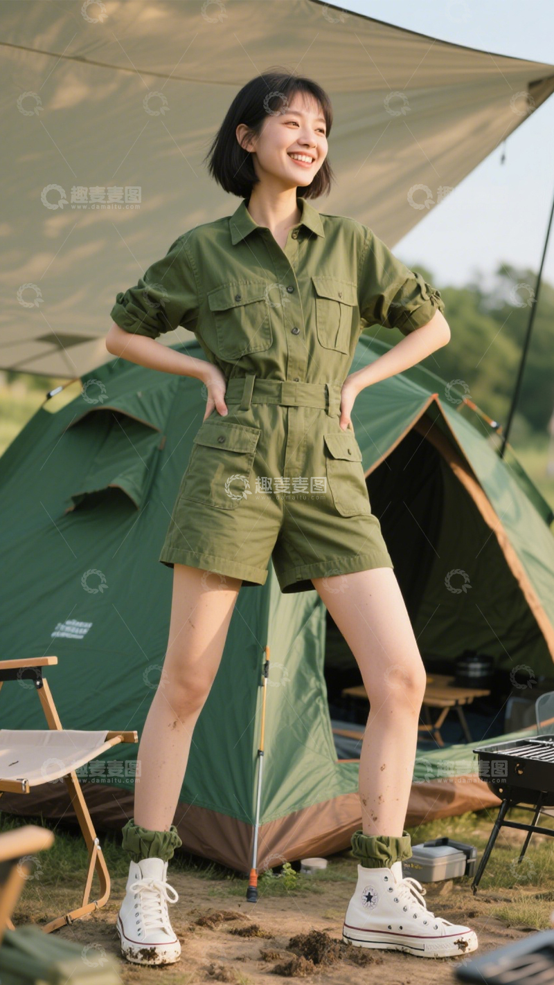 高清大图下载【趣麦麦图】户外休闲工装裤1