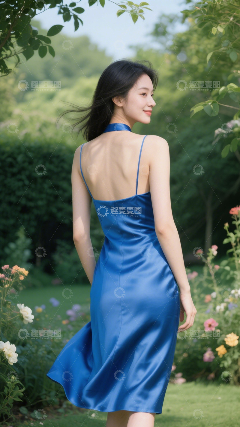 高清大图下载【趣麦麦图】高级垂坠缎面裙