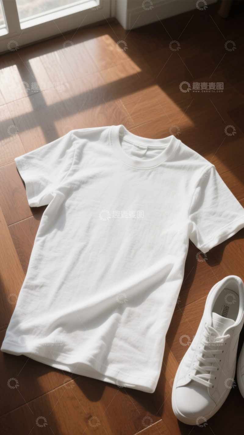 高清大图下载【趣麦麦图】百搭经典白色T恤1