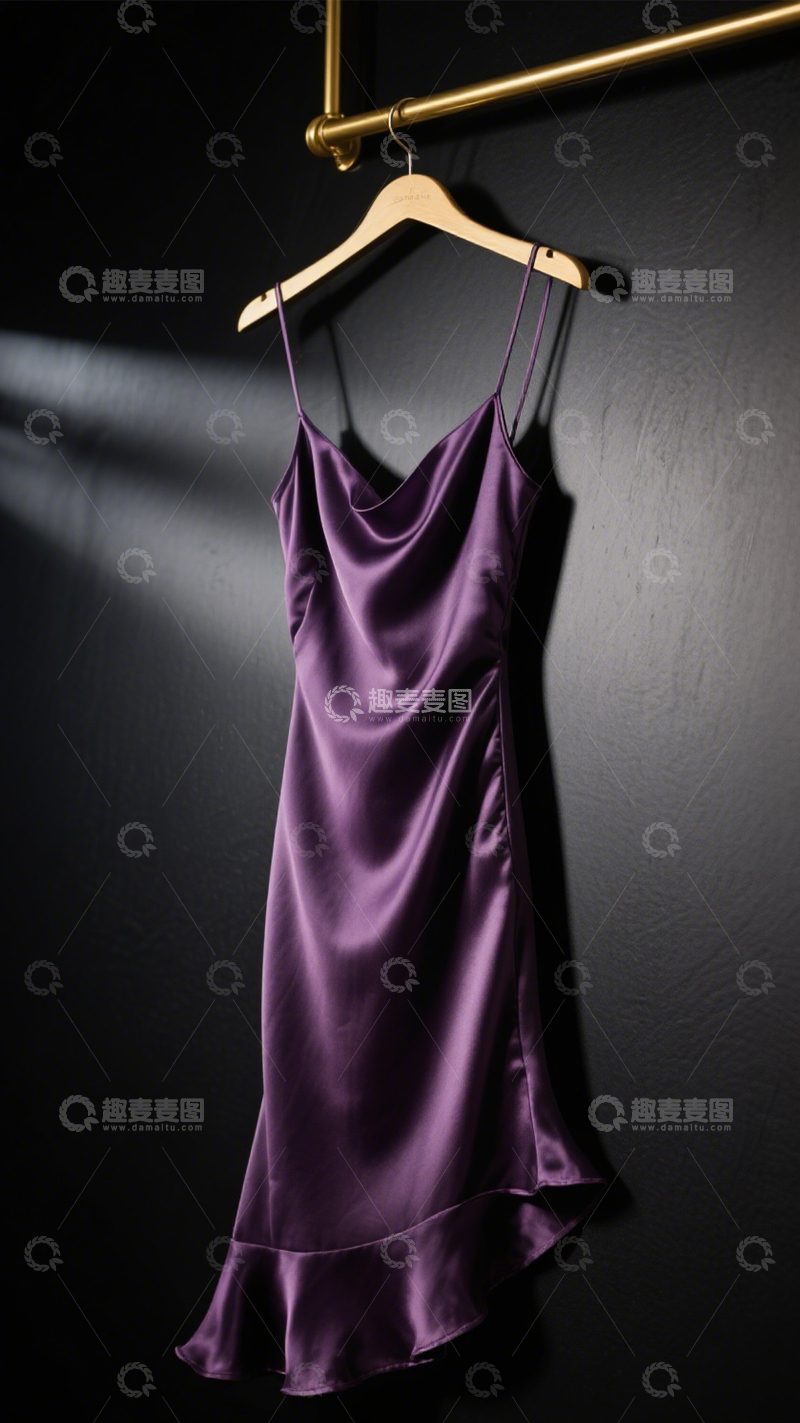 高清大图下载【趣麦麦图】优雅高级缎面裙