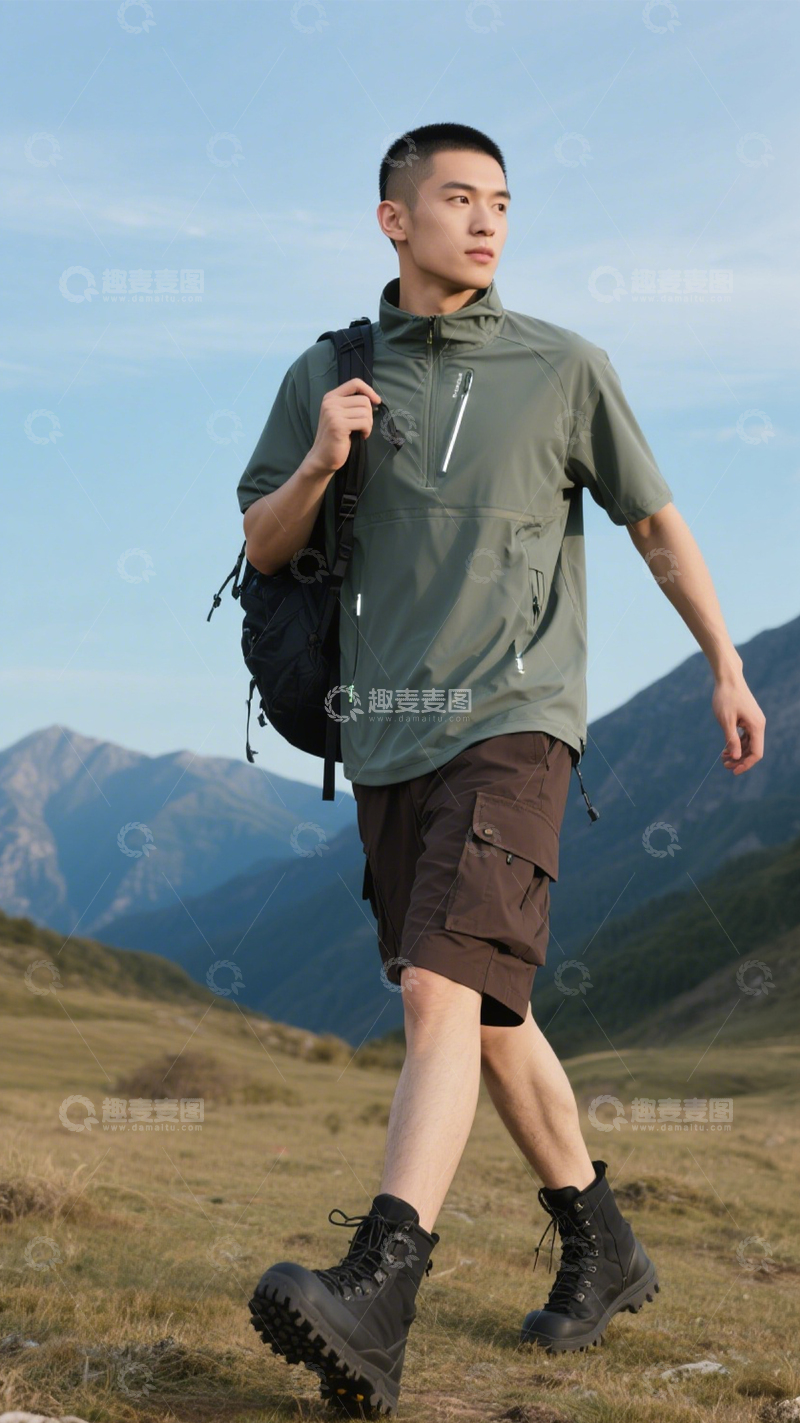 高清大图下载【趣麦麦图】户外徒步功能装