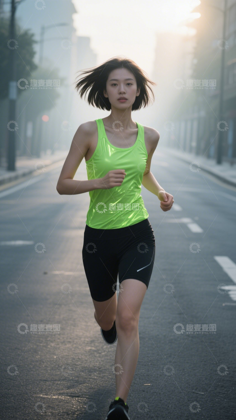 高清大图下载【趣麦麦图】街头活力晨练装1