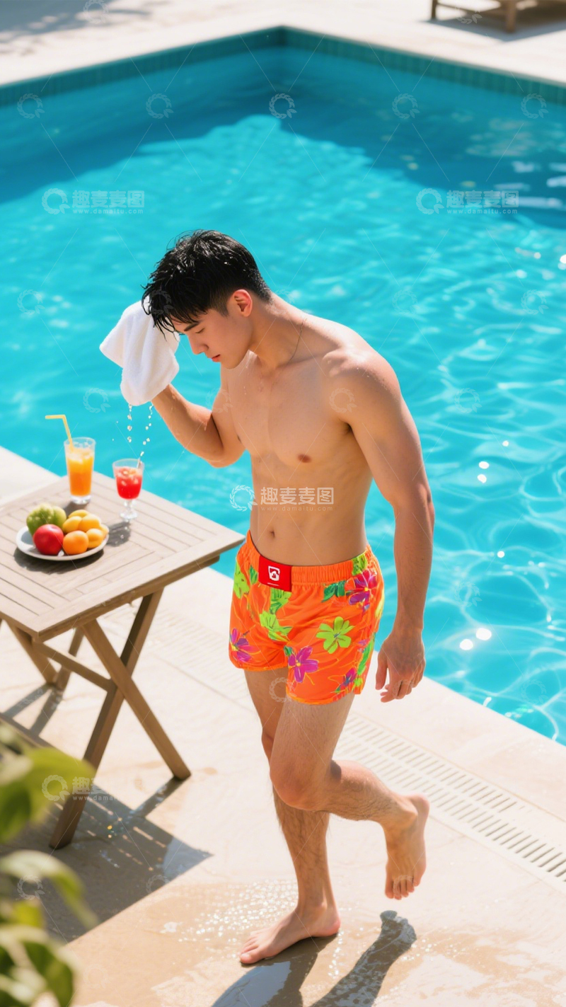 高清大图下载【趣麦麦图】泳池活力度假装