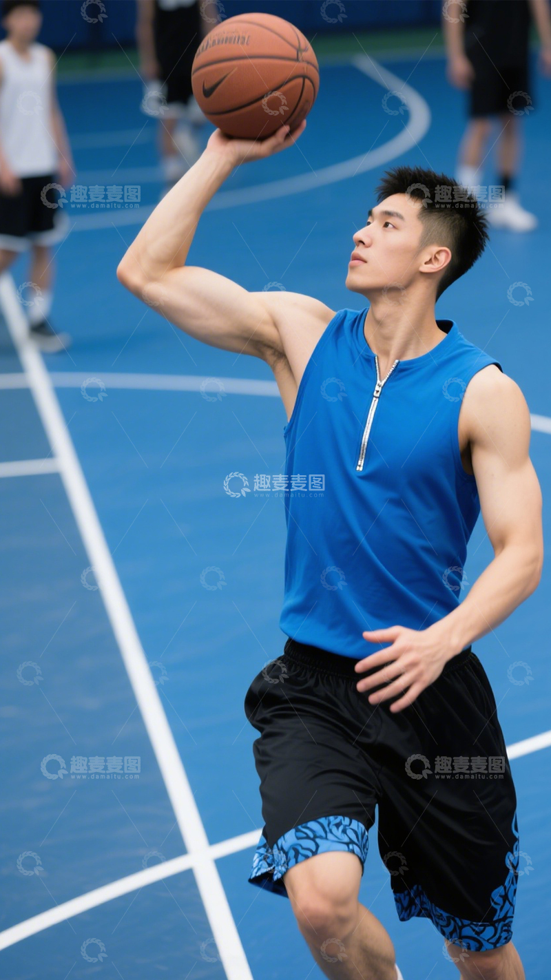 高清大图下载【趣麦麦图】篮球活力竞技装