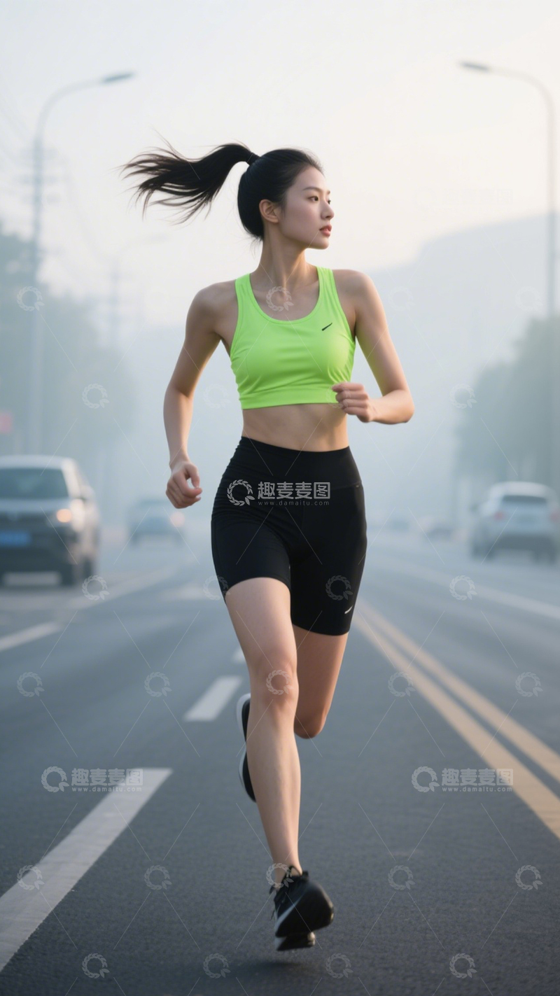 高清大图下载【趣麦麦图】街头活力晨练装