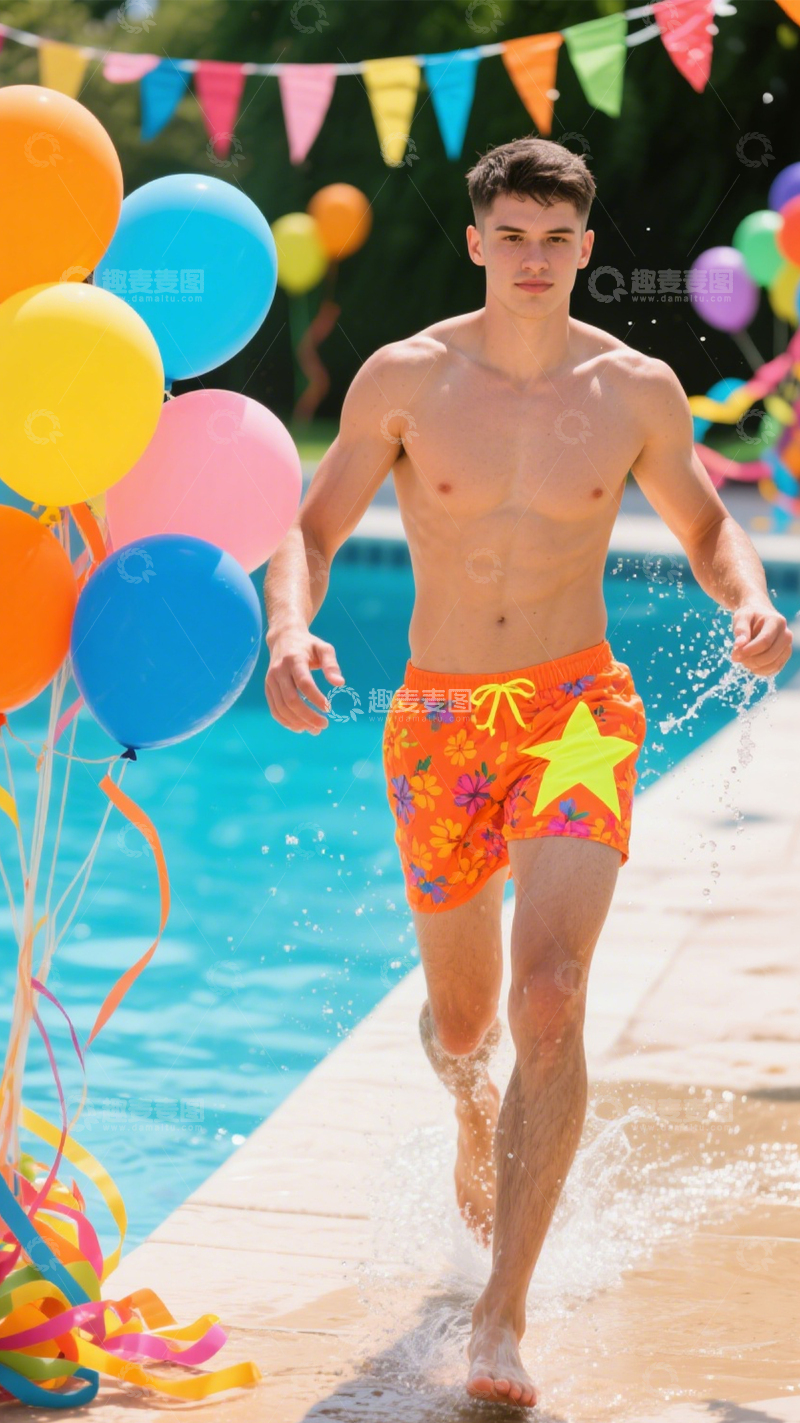 高清大图下载【趣麦麦图】泳池活力度假装1