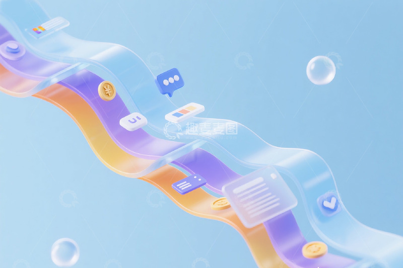 高清大图下载【趣麦麦图】微软风格信息可视化背景1