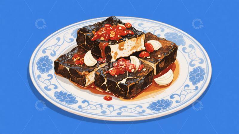 高清大图下载【趣麦麦图】臭豆腐  小吃  湖南123