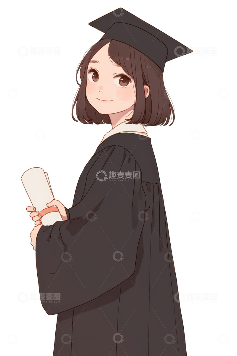 高清大图下载【趣麦麦图】可爱的一位毕业生
