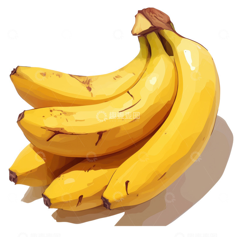 高清大图下载【趣麦麦图】卡通简约 一把香蕉