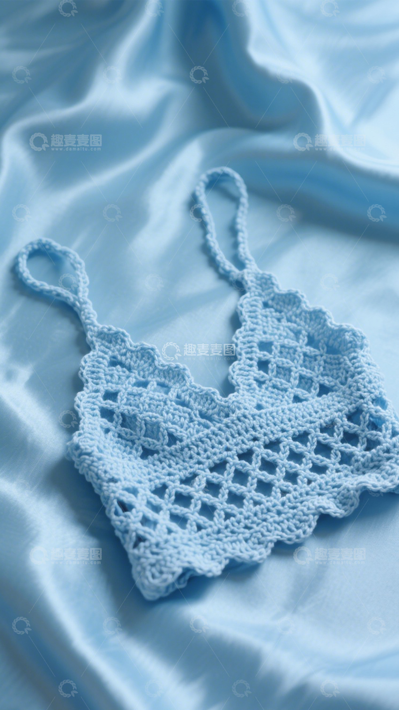 高清大图下载【趣麦麦图】清新甜美钩织吊带2