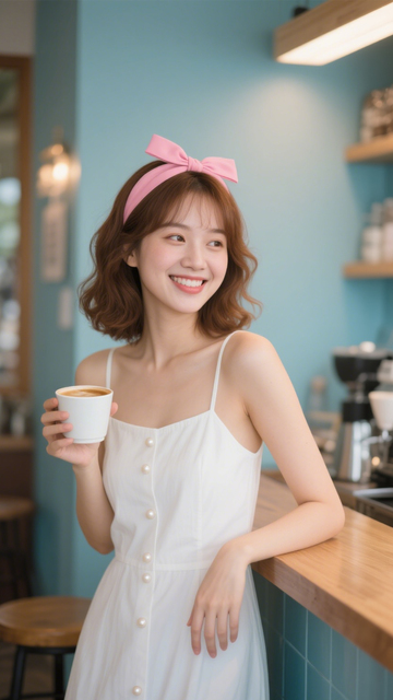 咖啡店甜美清新装