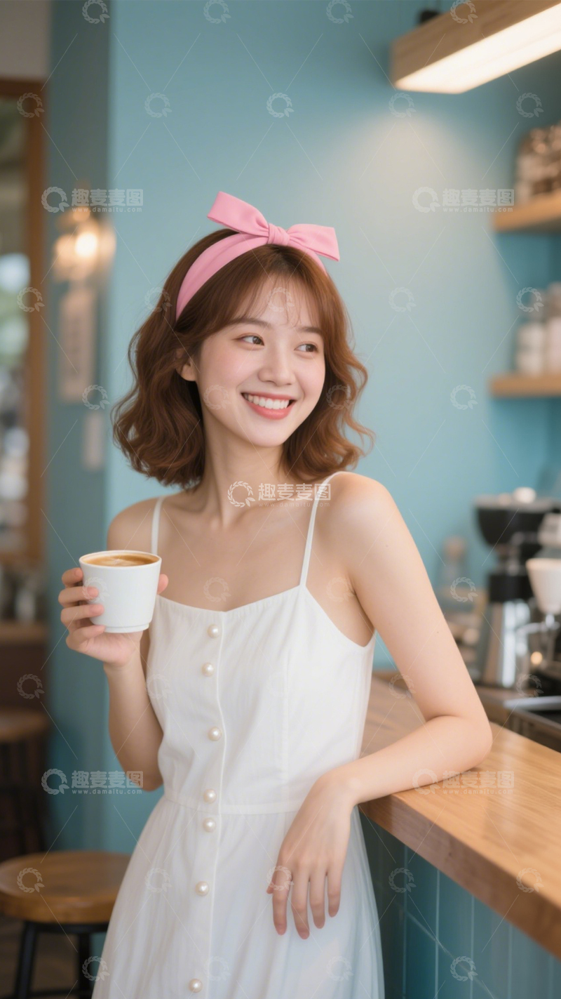 高清大图下载【趣麦麦图】咖啡店甜美清新装