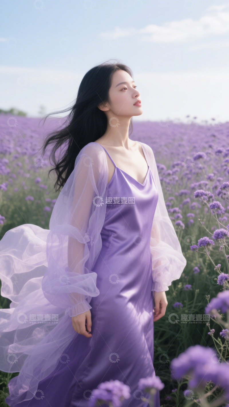 高清大图下载【趣麦麦图】花海浪漫优雅裙装