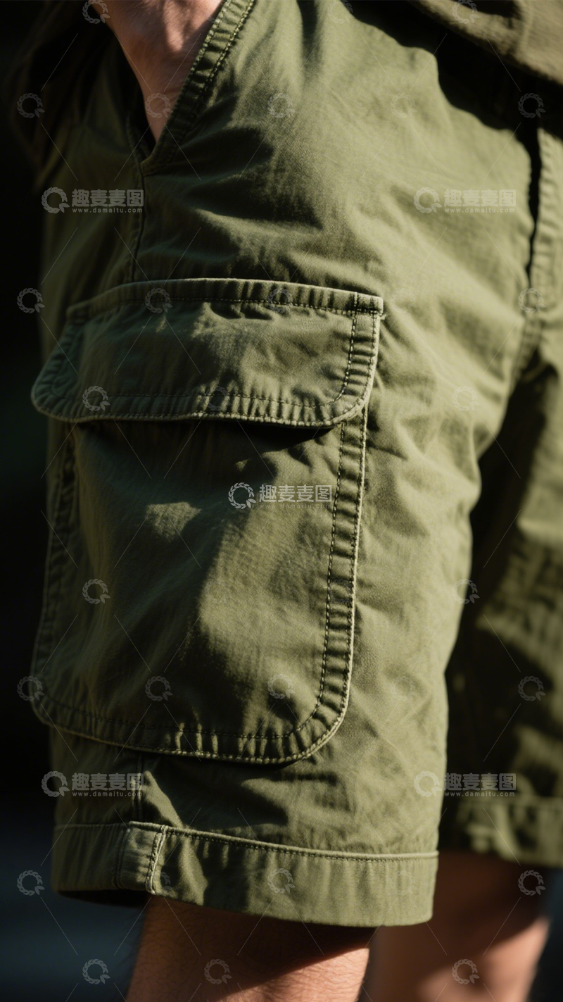 高清大图下载【趣麦麦图】硬朗户外工装短裤1