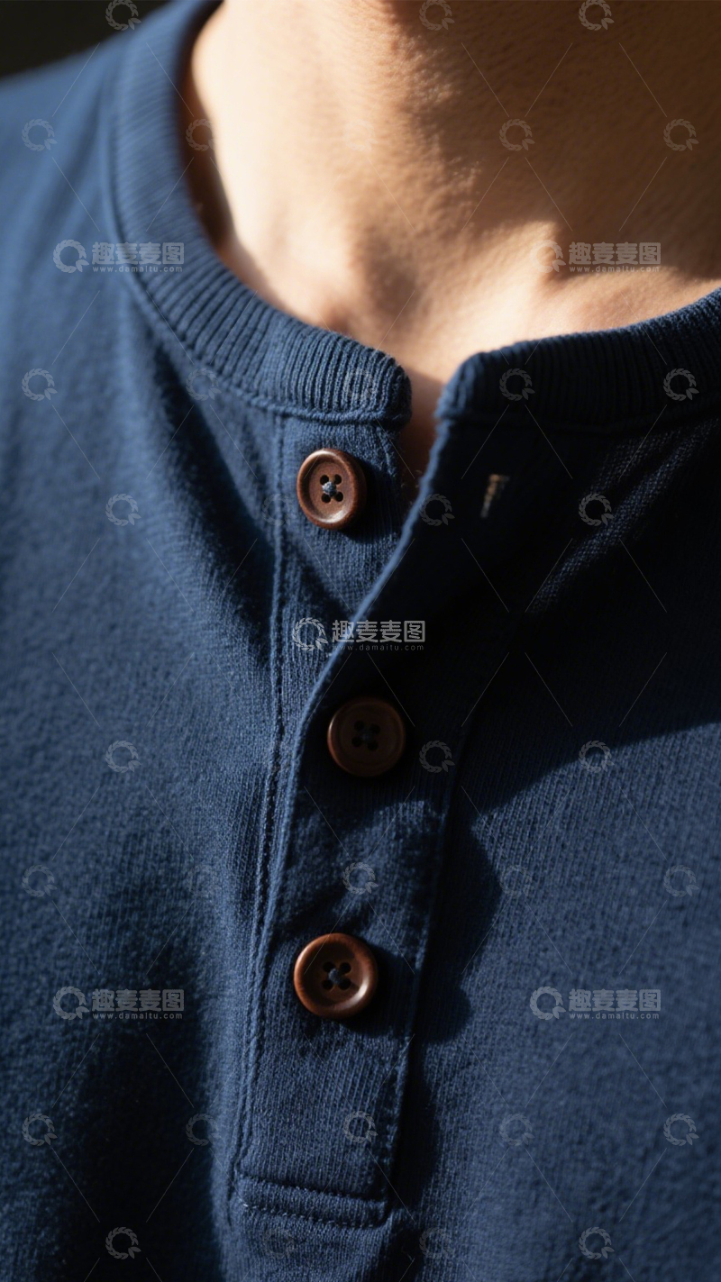 高清大图下载【趣麦麦图】简约质感亨利领上衣2