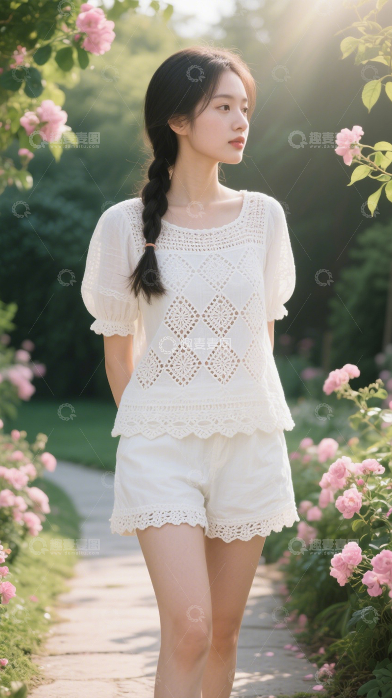 高清大图下载【趣麦麦图】海边清新文艺穿搭3