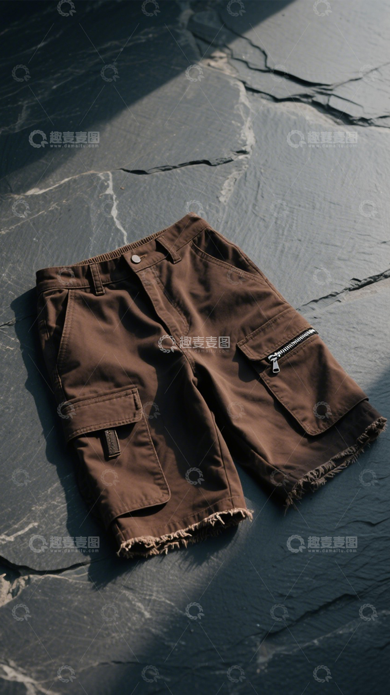 高清大图下载【趣麦麦图】硬朗户外工装短裤5