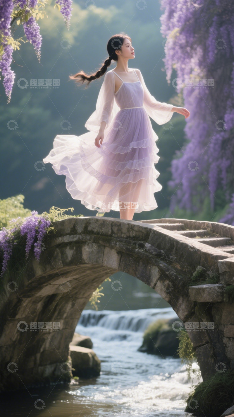 高清大图下载【趣麦麦图】花海浪漫优雅裙装3