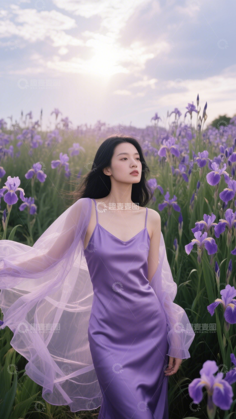 高清大图下载【趣麦麦图】花海浪漫优雅裙装2