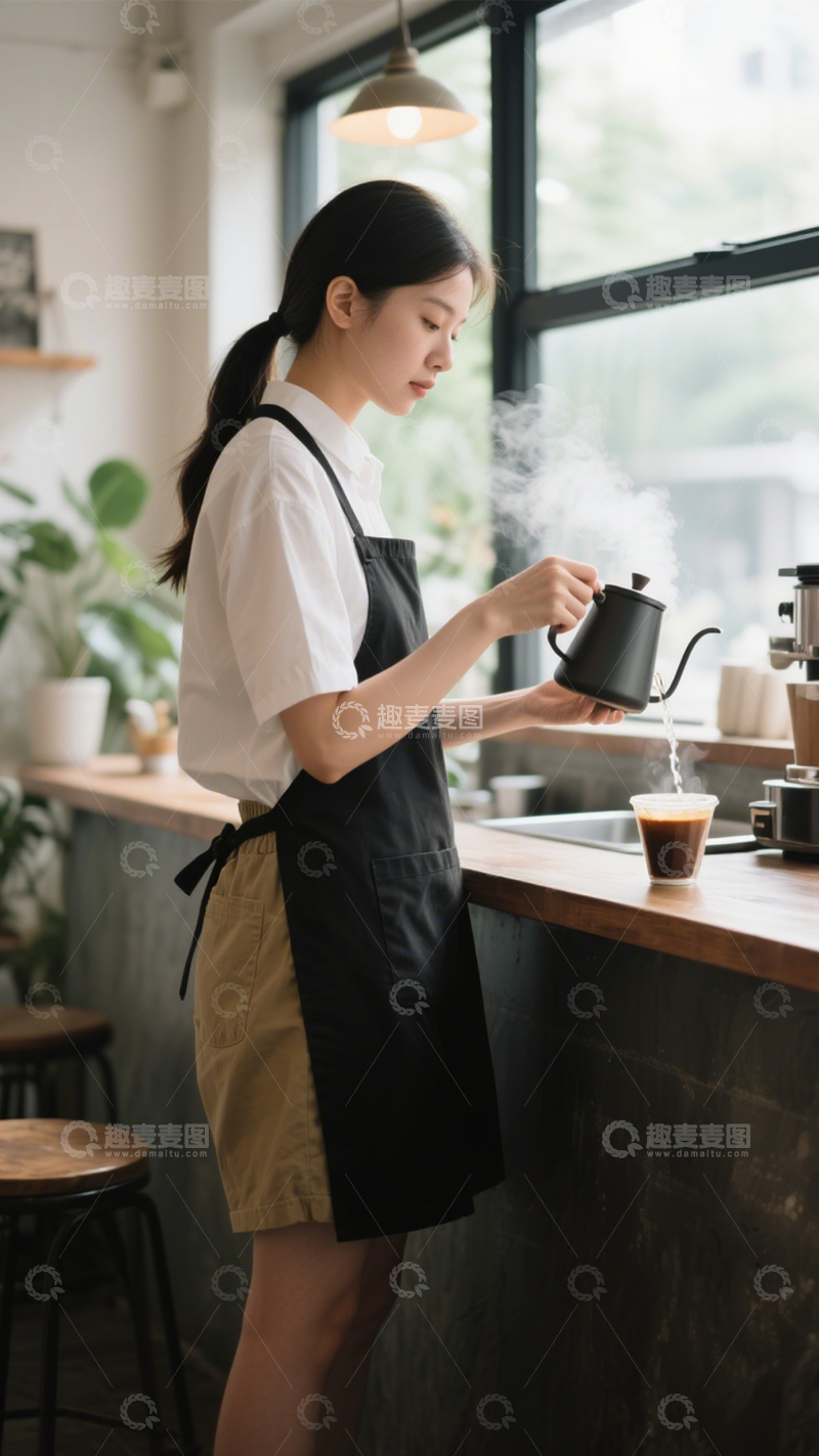 高清大图下载【趣麦麦图】专业咖啡师日常装4