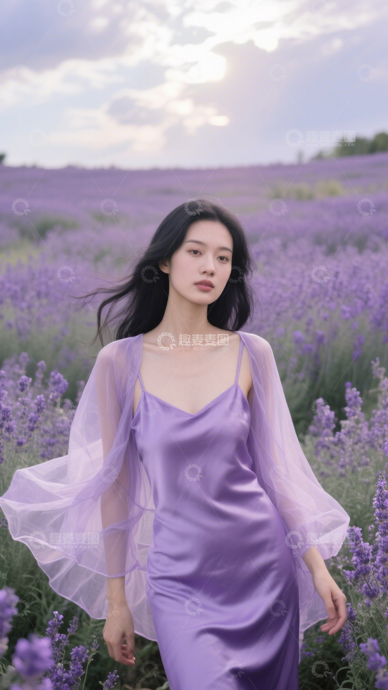 高清大图下载【趣麦麦图】花海浪漫优雅裙装1