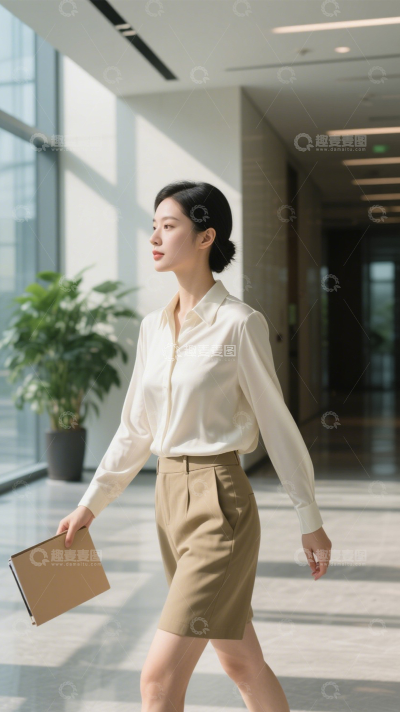 高清大图下载【趣麦麦图】干练职场通勤穿搭