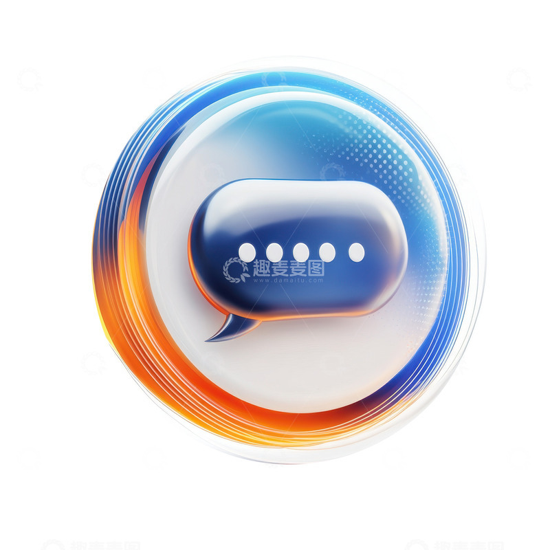 高清大图下载【趣麦麦图】立体炫彩对话框图标