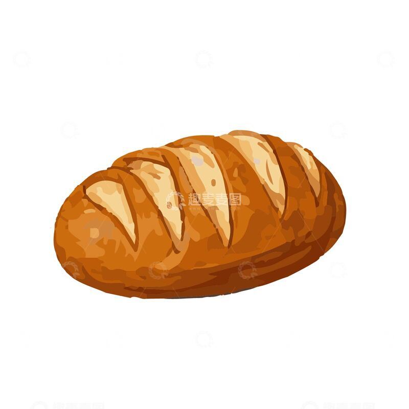 源文件下载【趣麦麦图】西式面包手绘插画