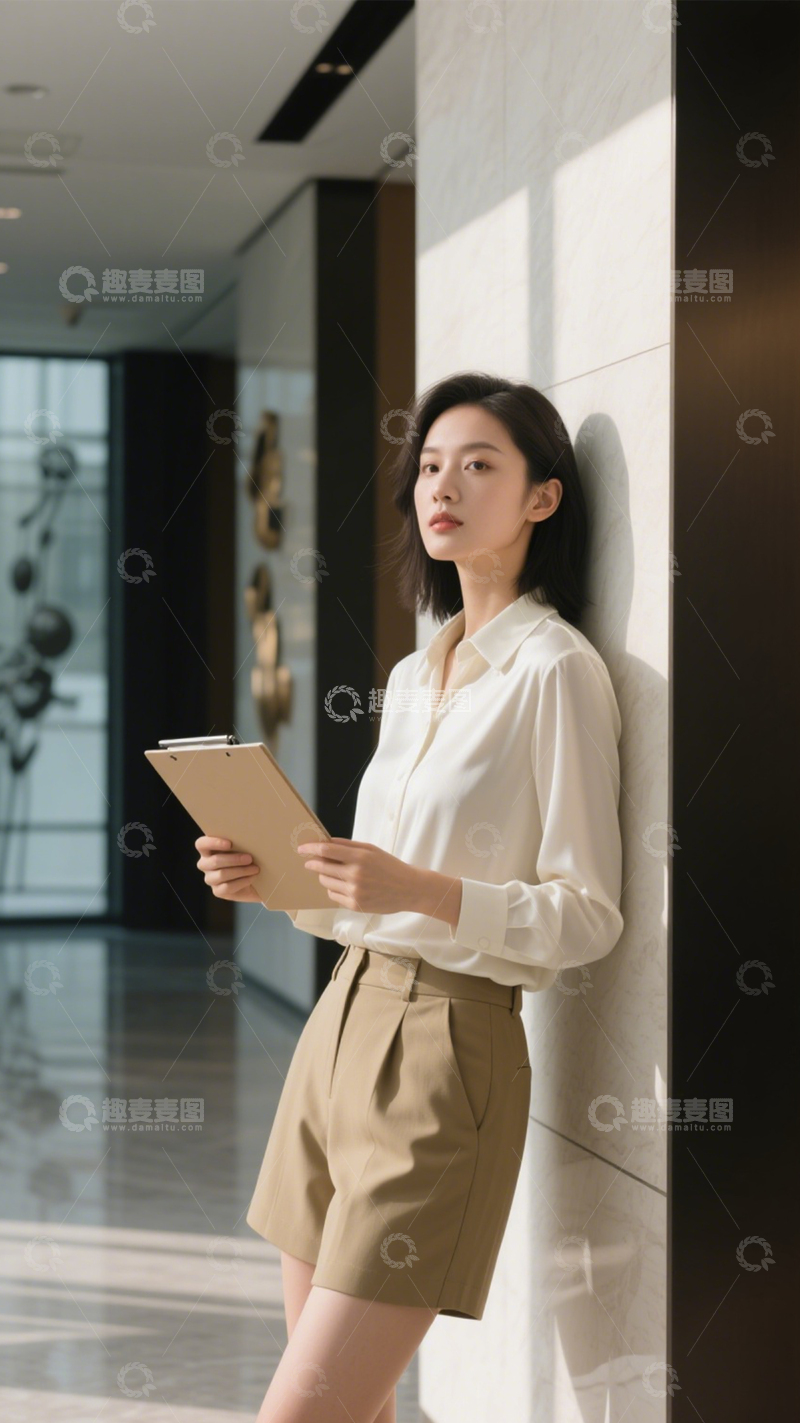 高清大图下载【趣麦麦图】干练职场通勤穿搭3