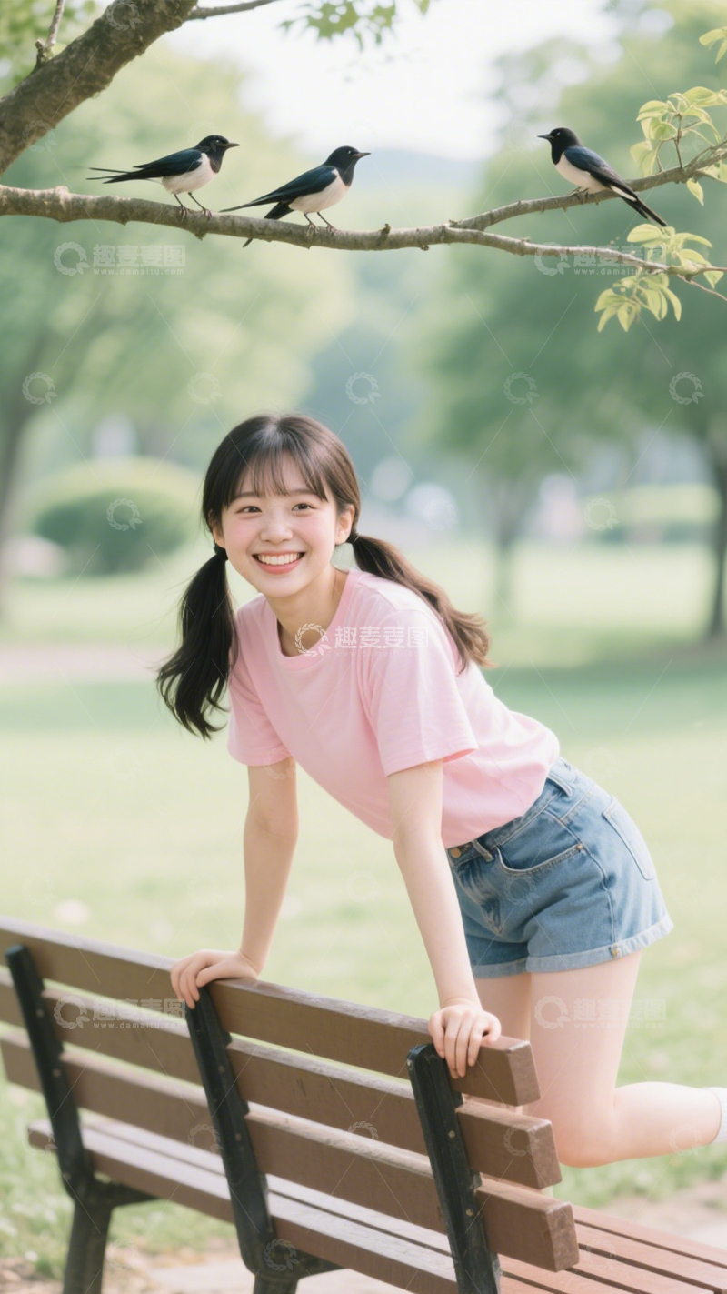 高清大图下载【趣麦麦图】清新活力减龄穿搭