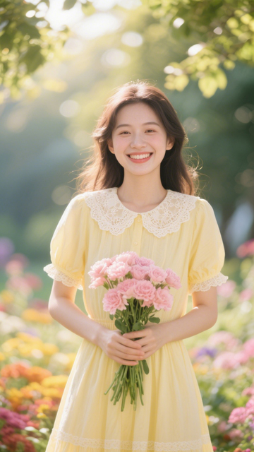 清新田园少女连衣裙2