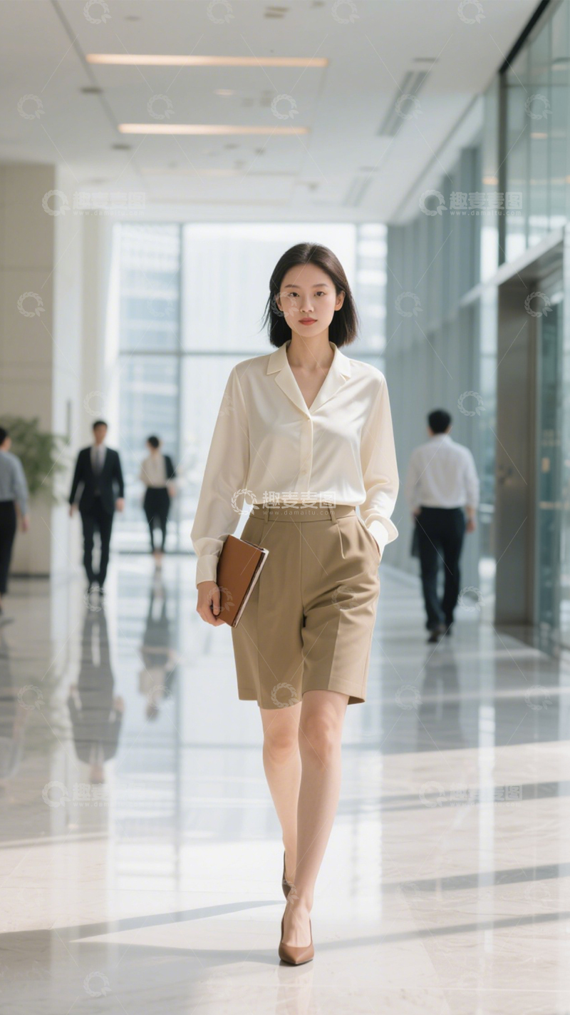 高清大图下载【趣麦麦图】干练职场通勤穿搭1