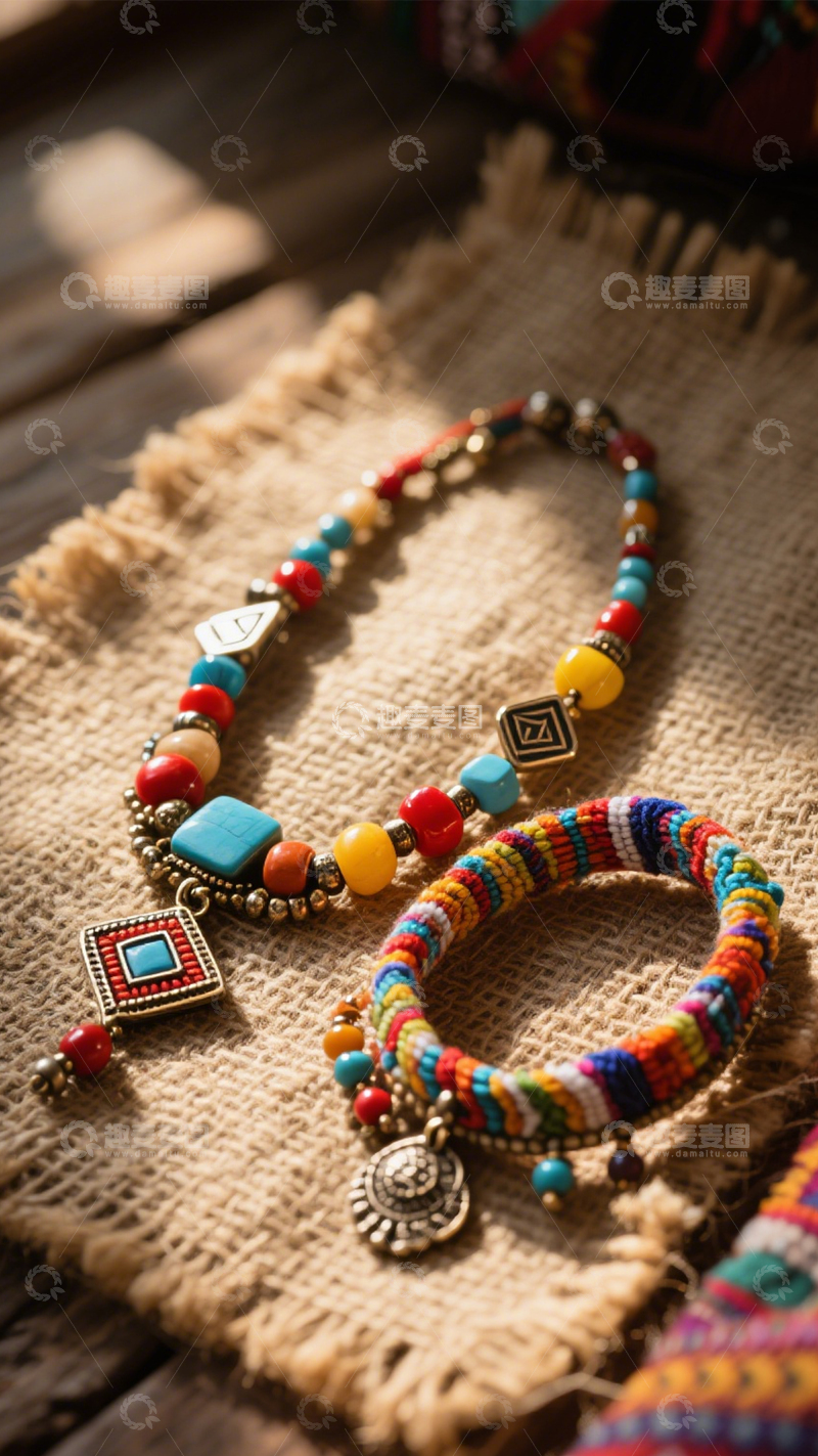高清大图下载【趣麦麦图】复古小众手工手链4