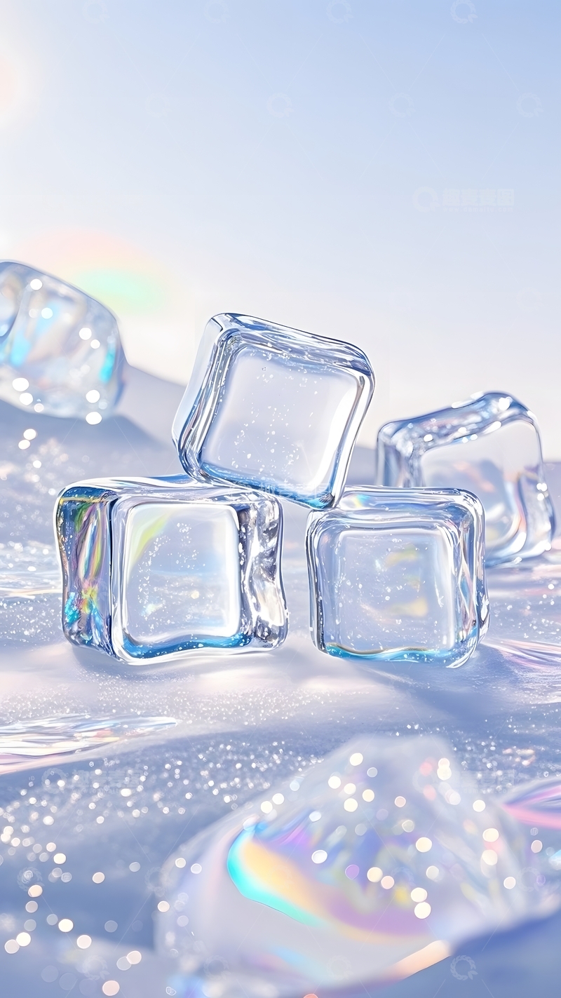 高清大图下载【趣麦麦图】炫彩清凉冰块5