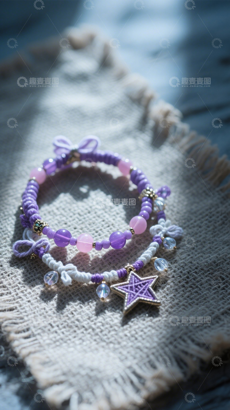 高清大图下载【趣麦麦图】复古小众手工手链