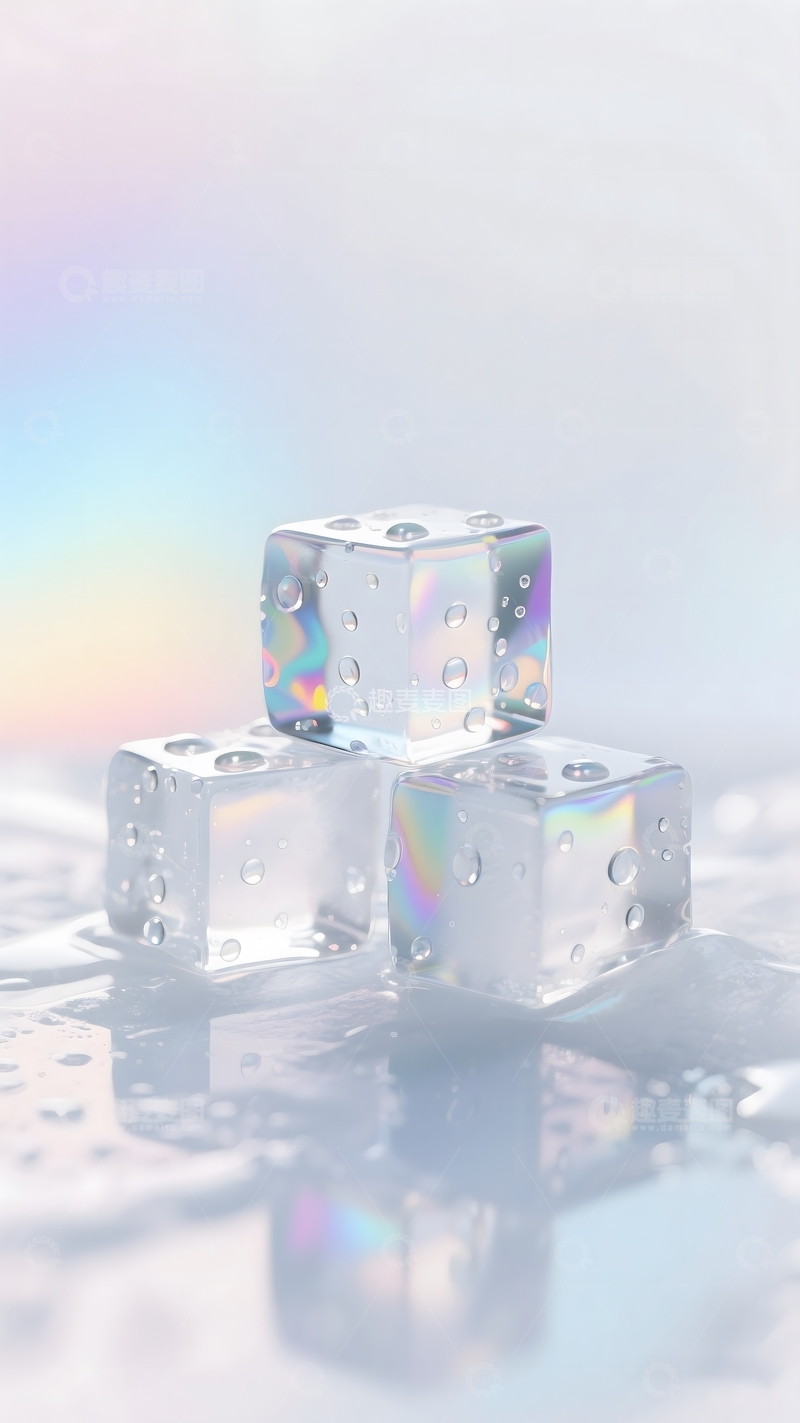 高清大图下载【趣麦麦图】炫彩清凉冰块9