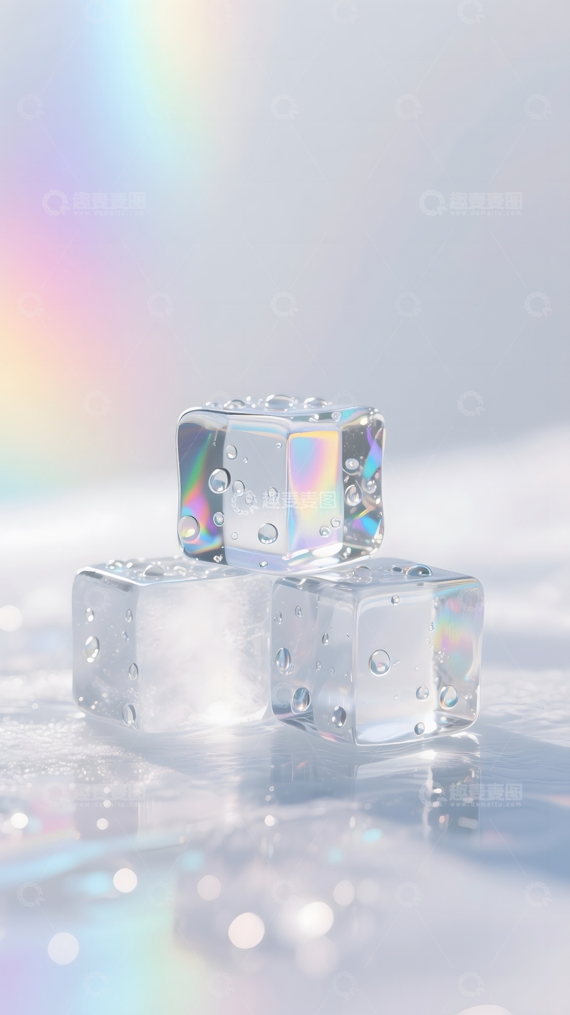 高清大图下载【趣麦麦图】炫彩清凉冰块6