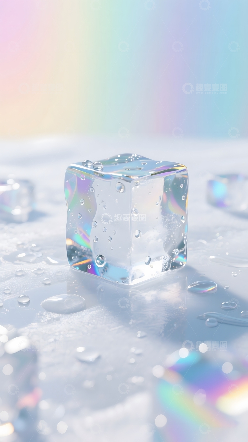 高清大图下载【趣麦麦图】炫彩清凉冰块