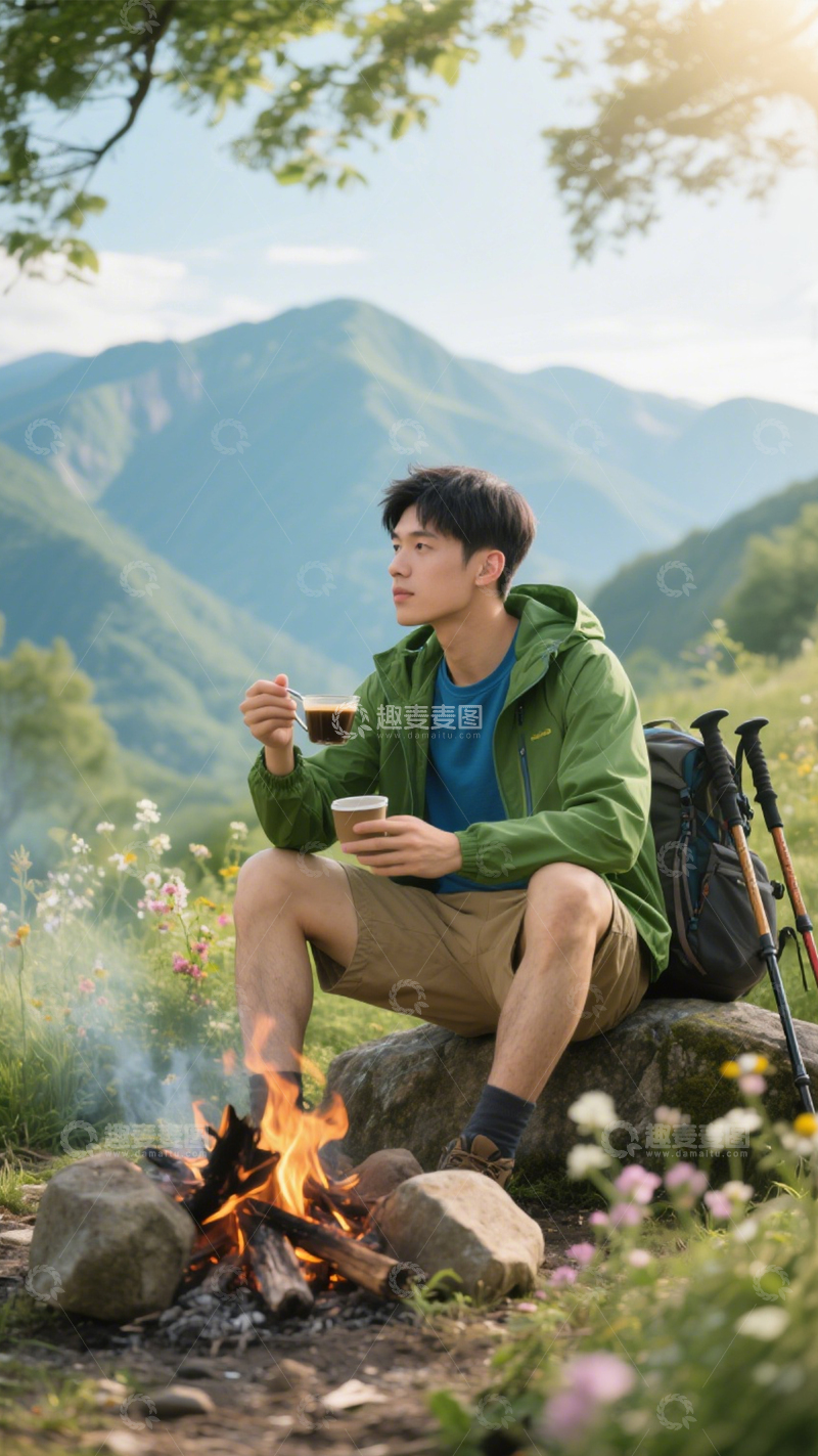 高清大图下载【趣麦麦图】户外徒步机能穿搭