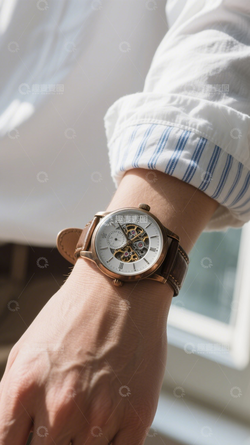 高清大图下载【趣麦麦图】日常商务复古手表