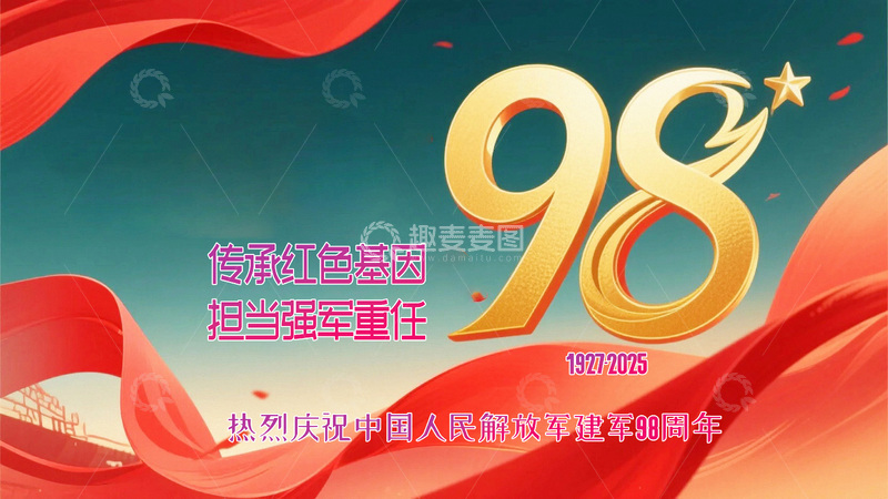 源文件下载【趣麦麦图】八一建军节海报12345678910111213141516