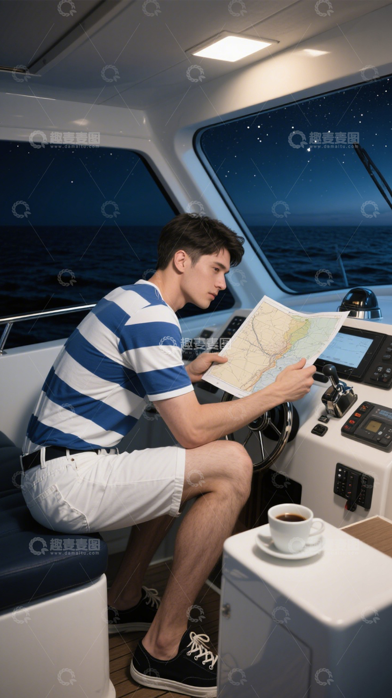 高清大图下载【趣麦麦图】帆船航海清爽穿搭4