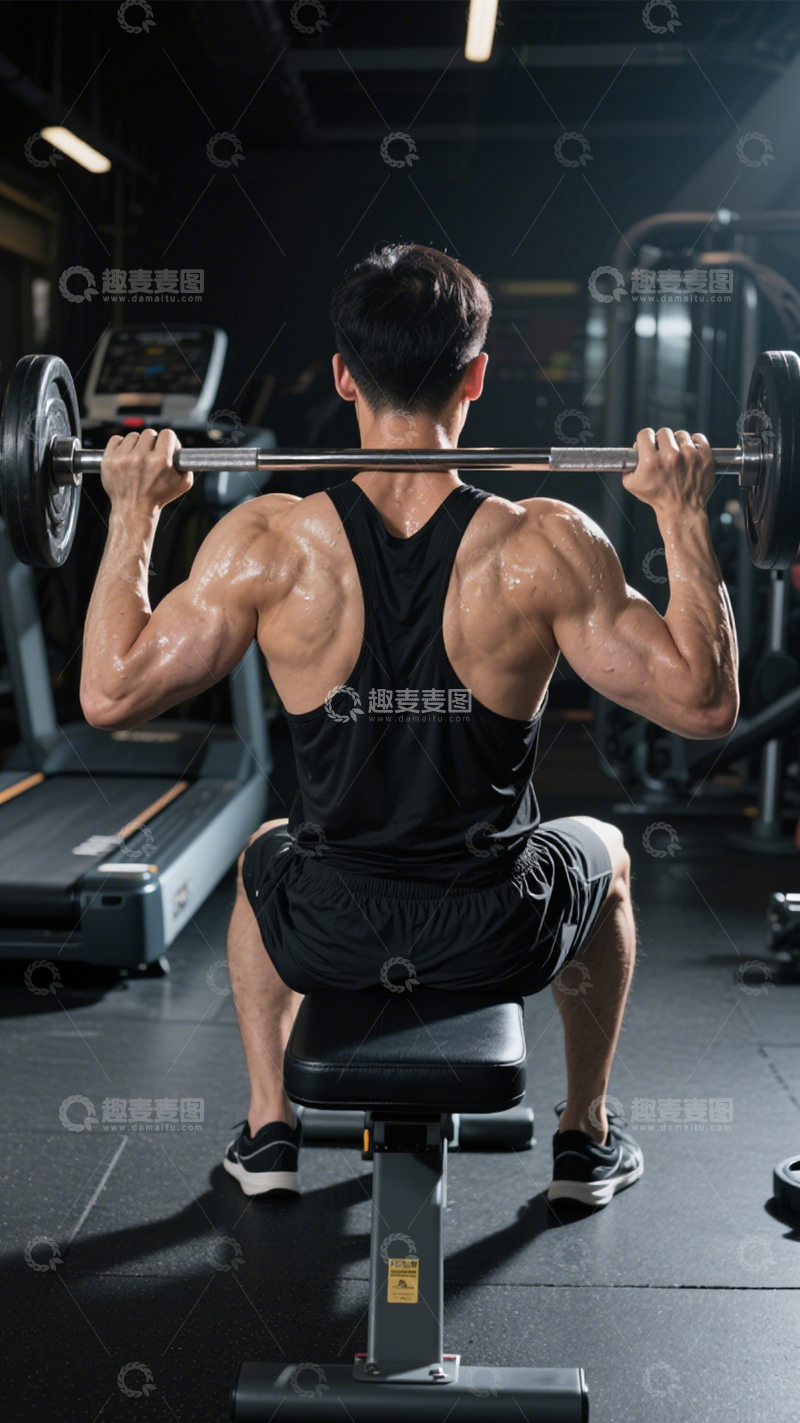 高清大图下载【趣麦麦图】力量训练健身穿搭