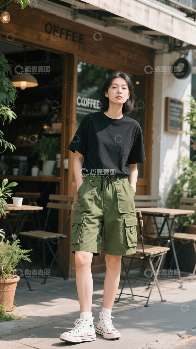 高清大图下载【趣麦麦图】日常简约休闲穿搭1