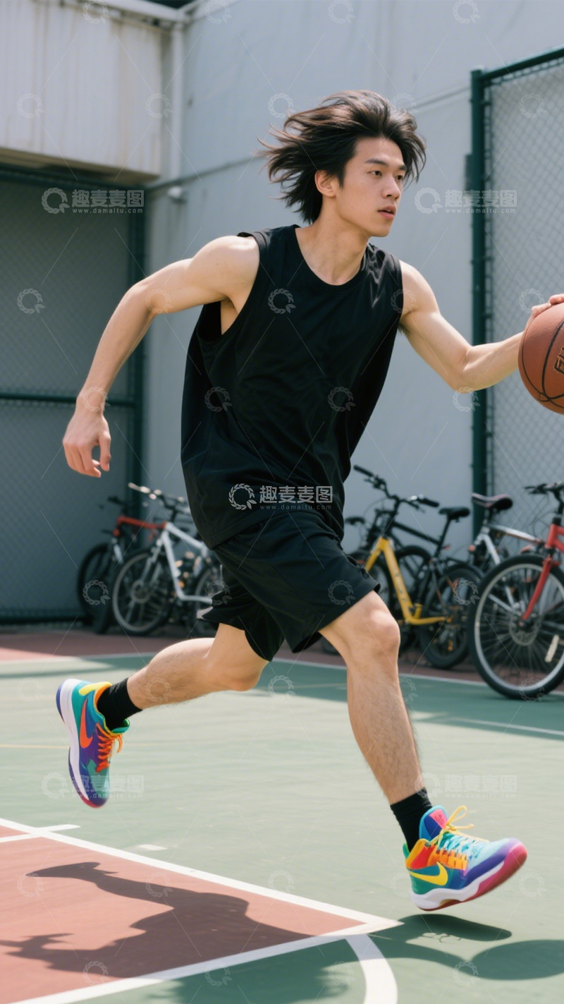 高清大图下载【趣麦麦图】活力街头篮球穿搭1