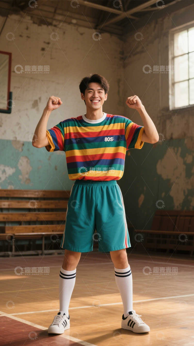 高清大图下载【趣麦麦图】校园活力复古穿搭12