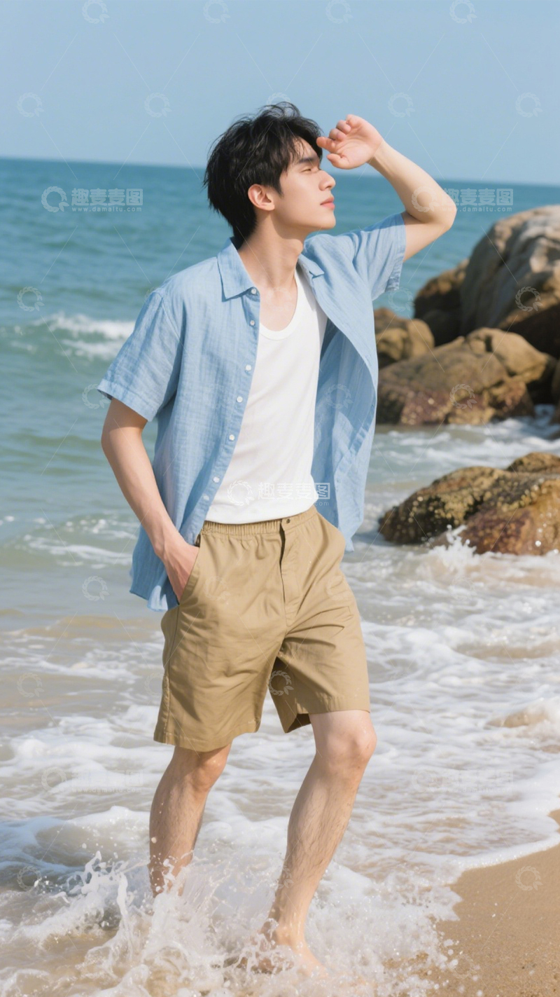 高清大图下载【趣麦麦图】阳光度假海滨穿搭123