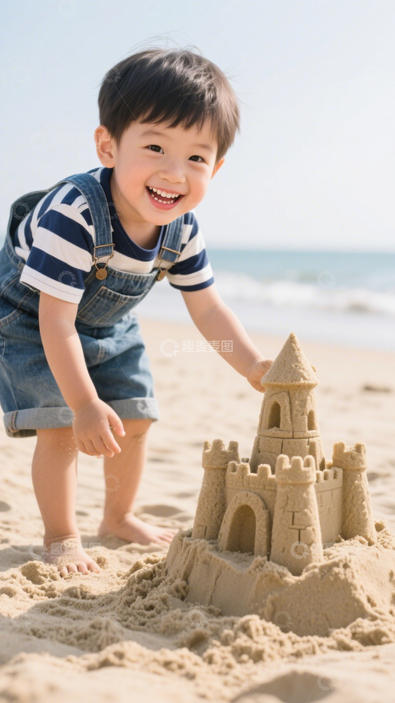 高清大图下载【趣麦麦图】童趣沙滩可爱童装12