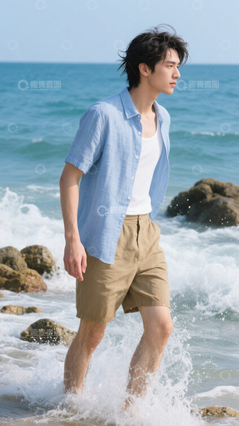 高清大图下载【趣麦麦图】阳光度假海滨穿搭1